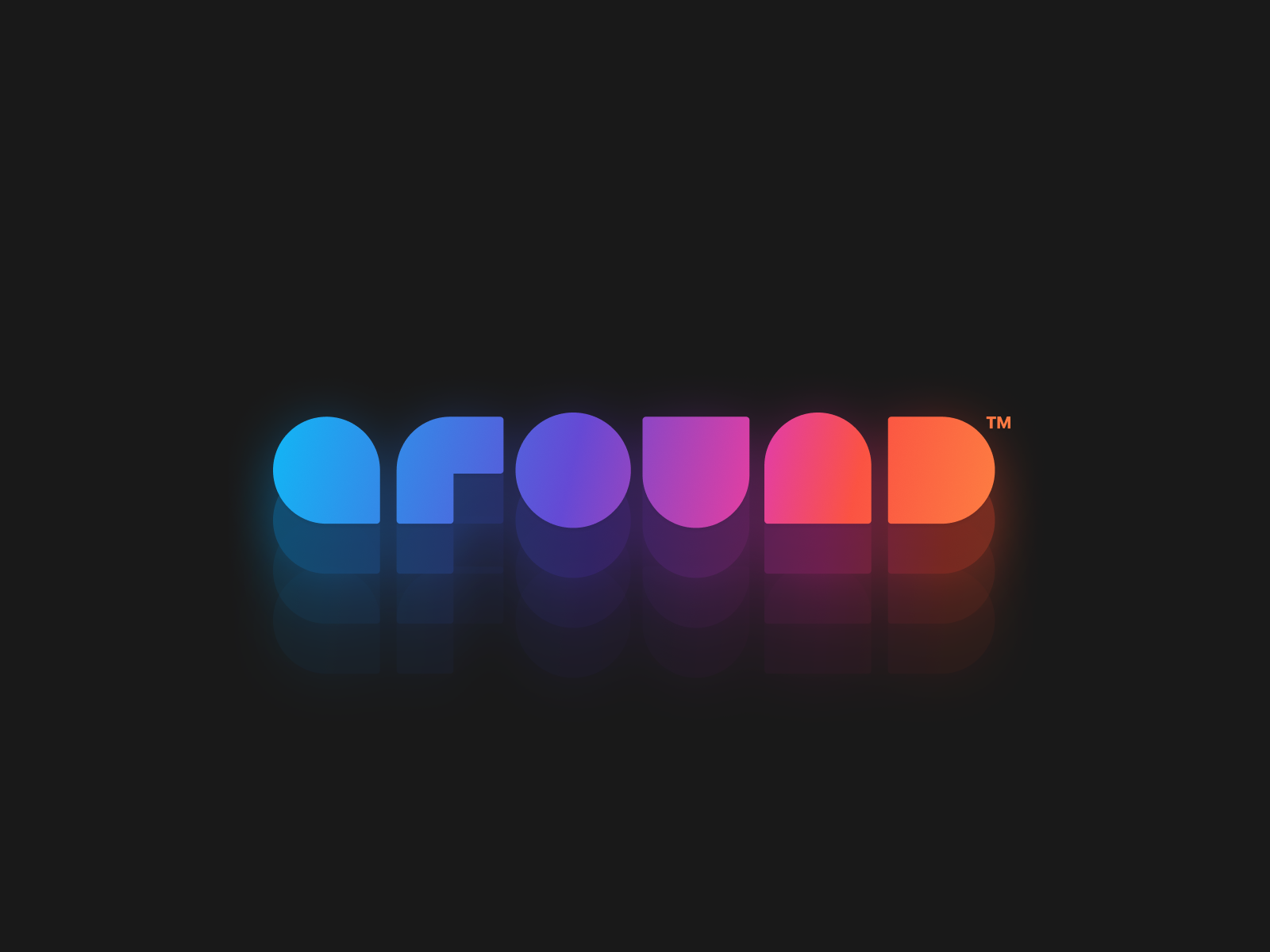 Around лого. Around logo. Gradient logo. Design around the logo.