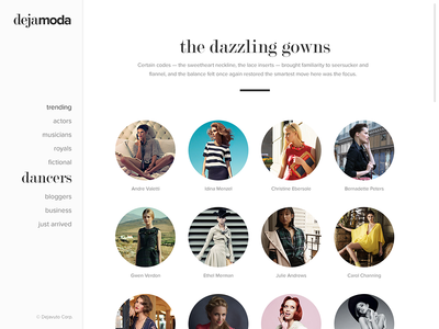 Dejamoda circle desktop fashion interface