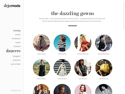 Dejamoda circle desktop fashion interface