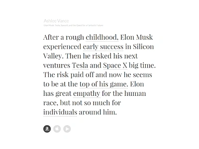 Non–Linear Book Reading Experience book elon musk experience extract idea medium reading rx text ux