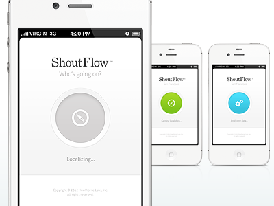 ShoutFlow / Splash + Loading android app circle clean iphone loading mobile retina screen shoutflow simple simplicity ui
