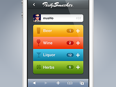 PartySmasher / WebView counter drink mobile party smasher webview