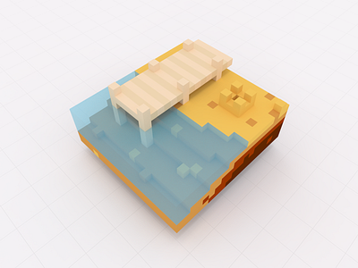 Voxel beach 3d voxel experiment