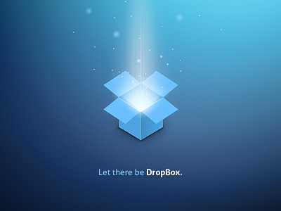 Let There Be Dropbox box cloud design dribbble dropbox graphic light logo playoff