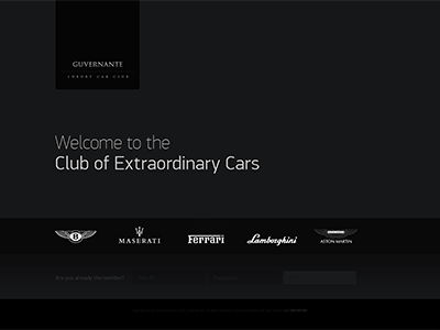 Car Club (slideshow) car homepage slideshow webdesign