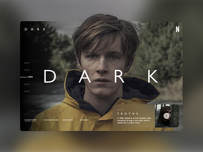 Dark week #1 dark app dark ui design mondrianizm netflix serie ui uidesign ux uxdesign