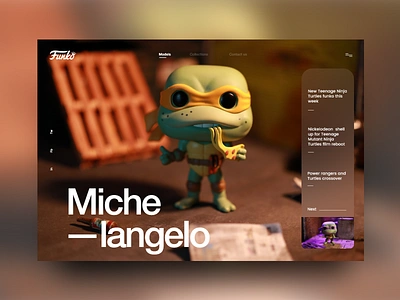 Ninja Turtles #1 colorfull desing funko funko pop michelangelo mondrianizm ninja turtles ui uidesign