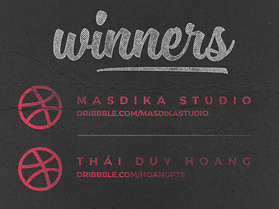 Winners of Invite 2 behance black dribbble followers invite magenta seguidores shot two