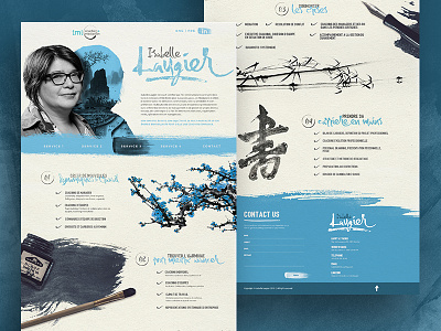 Personal site azul blue brush chinese chino flores ink lapicera pincel signos signs water