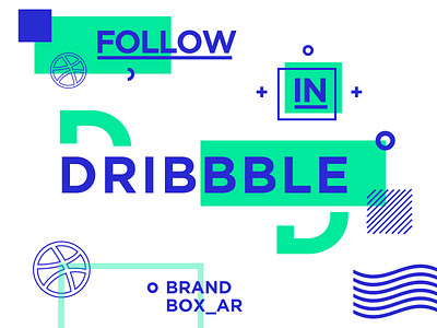 Follow in Dribbble brandbox dribbble followers green seguidores shot verde