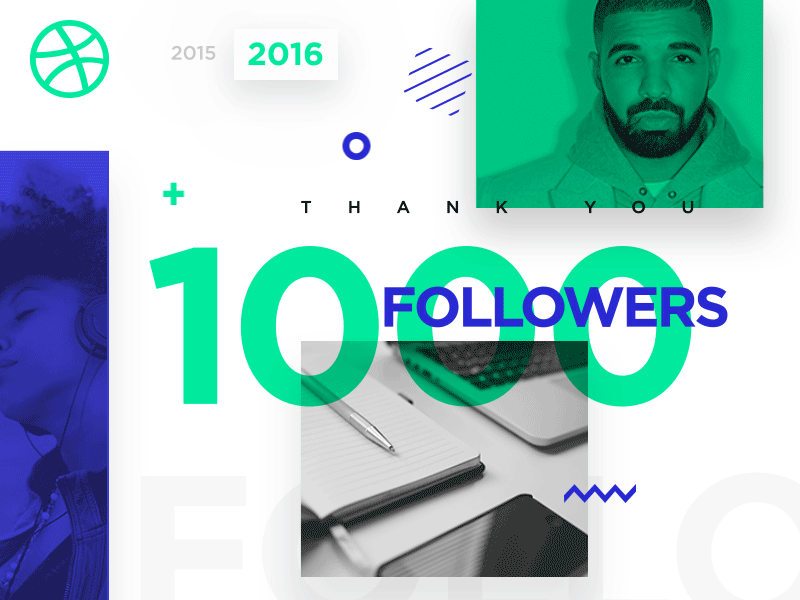 1000 Followers 1000 brandbox dribbble followers green seguidores shot verde