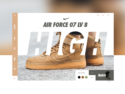 Nike Slider #2 - Select Color air app brown design fashion force high nike sneakers ui ux