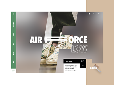 Nike Slider #5 - Select Model air app design fashion force green model nike sneakers ui ux