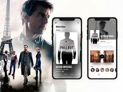 Movie App #1 app cine cinema design impossible mission movie poster ui