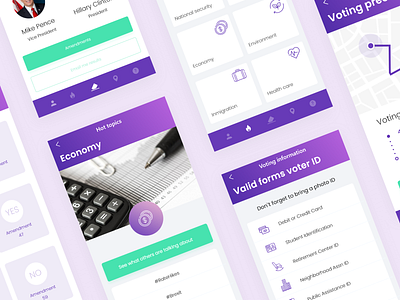 Politick App #2 app colorfull design green ui uidesign ux uxdesign