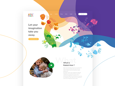 Rabbit Hole Website color colorfull design green illustration ui uidesign ux uxdesign verde web