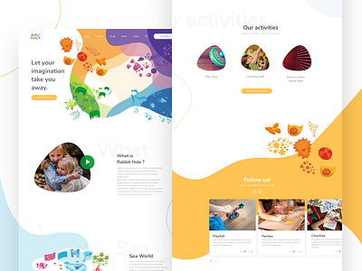 Rabbit Hole Website #3 color colorfull design illustration ui uidesign ux uxdesign verde web