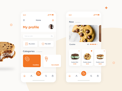 Cookies app #2 app colorfull cookie design ecommerce ui uidesign ux uxdesign