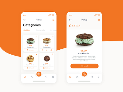 Cookies app #3 app colorfull cookie design ecommerce ui uidesign ux uxdesign