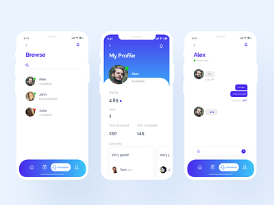 Assistant #2 app app design app designer colorfull design ui uidesign ux uxdesign