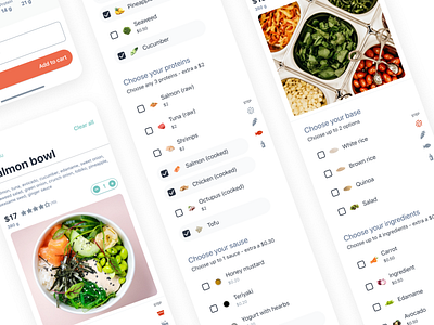 Food delivery app Dish Cards