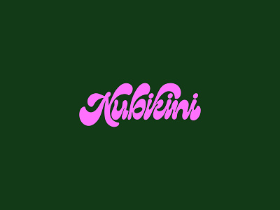 Nubikini Logo art bold branding colorful design flat illustration lettering letters logo nubikini typography