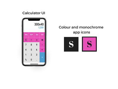 UI Challenge - Day 3 and 4 Design a calculator and app icons app calculator design icon ui