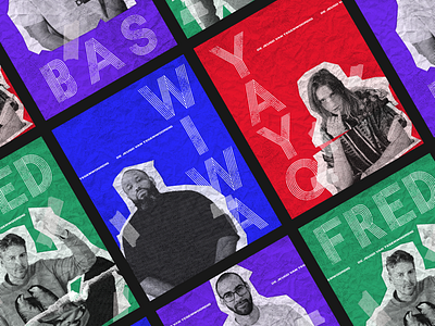 De Jeugd van Tegenwoordig Poster Serie collage custom typography halftone dots hiphop pop culture poster