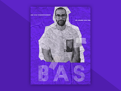 De Jeugd Van Tegenwoordig Poster Serie - 4/4 : Bas Bron collage custom typography halftone dots hiphop pop culture poster