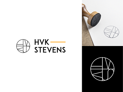 HVK Stevens - Logo abstract brand brand identity branding corporate identity identity logo logomark minimal monogram stamp typography