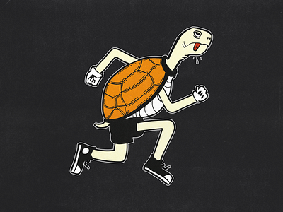 Running turtle design digital art drawing illustration merch run running t shirt tshirt turtle