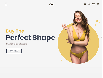 Ziyamart bikini bra e commerce icchatva uiux website concept website design ziyamart