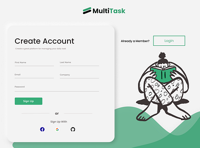 Multi-Task Singup account createaccount icchatva neomorphism signup uiuxdesign uix