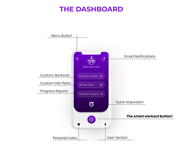 Fitness app Dashboard concept