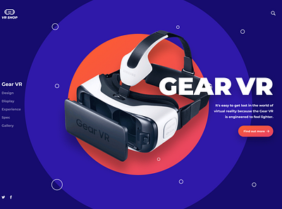 Concept Gear VR Landing Page icchatva landingpage vr vr concept vr design vr landing page