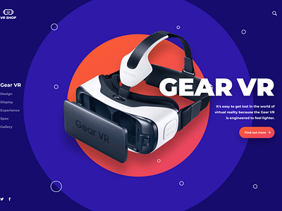 Concept Gear VR Landing Page