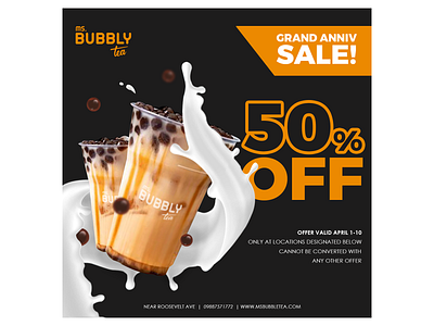 ms bubbly tea poster