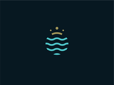 Kingdom Montenegro branding design identity logo minimal ocean real estate residence sea simple vector villa villas wave waves