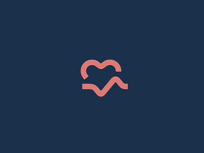 Heart Beat beat branding cardio ekg healthcare heart human identity logo minimal simple