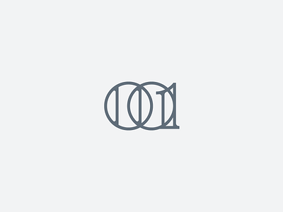 001 branding design identity lettering line logo minimal numbers one simple typo typography ui zero