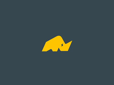Rhino africa animal branding design heavy identity illustration logo machine minimal rhino simple vector