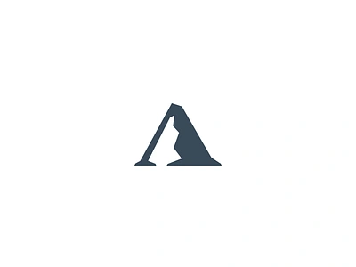 A peak a adventure branding hiking hill hills identity illustration letter lettering logo minimal mountain peak rock simple wild