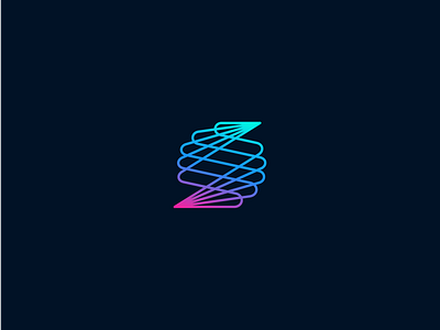 syncretic ai blockchain branding coin design fund gradient identity illustration investment letter logo minimal neon nft s simple strings vibration