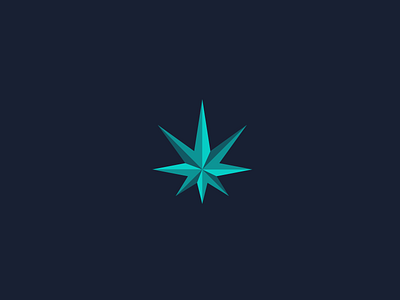 Cannabis Star branding cannabis colorado compass design identity illustration leaf logo marijuana minimal nature north pot simple space star