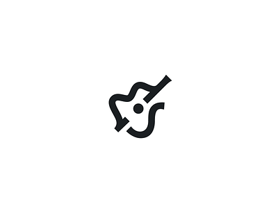 MS music branding guitar identity illustration initials letters logo m minimal ms music musician s simple sound strings