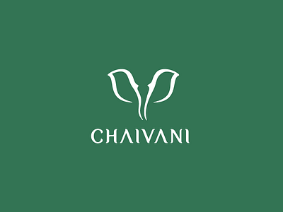 Chaivani Logo animal branding design drink elephant food leaf leaves logo minimal simple tea