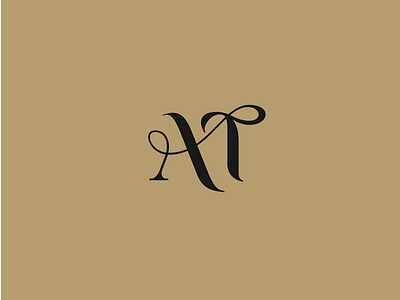 AT a letter at logo branding calligraphy design identity letter lettering logo minimal music simple t letter t logo