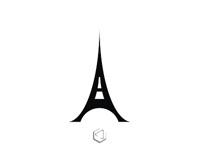 Eiffel tower icon logo animation app branding clean design flat icon illustrator logo minimal