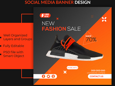 Fashion Sale social media banner design