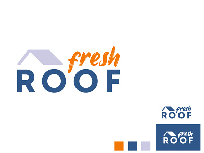 Fresh Roof Logo housing logo logo design painting roof